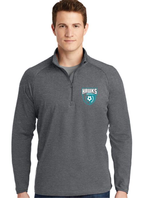 Stretch 1/2-Zip Pullover / Charcoal Grey Heather / Hickory Middle School Soccer