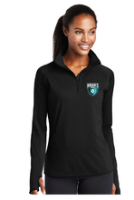 Stretch 1/2-Zip Pullover / Black / Hickory Middle School Soccer