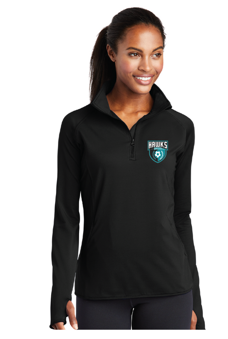 Stretch 1/2-Zip Pullover / Black / Hickory Middle School Soccer
