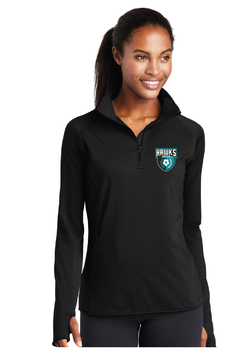 Stretch 1/2-Zip Pullover / Black / Hickory Middle School Soccer