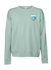 Sponge Fleece Drop Shoulder Crewneck Sweatshirt / Dusty Blue / Hickory Middle School Soccer