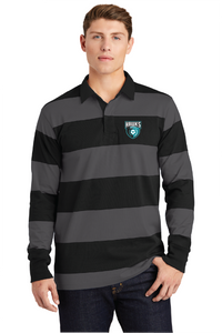 Classic Long Sleeve Rugby Polo / Black/Grey / Hickory Middle School Soccer