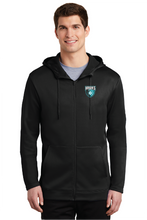 Nike Therma-FIT Full-Zip Fleece Hoodie / Black / Hickory Middle School Soccer