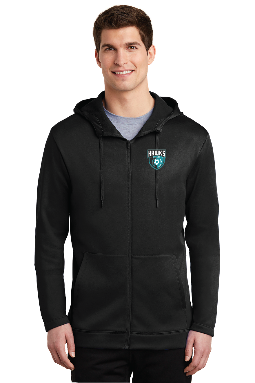 Nike Therma-FIT Full-Zip Fleece Hoodie / Black / Hickory Middle School Soccer