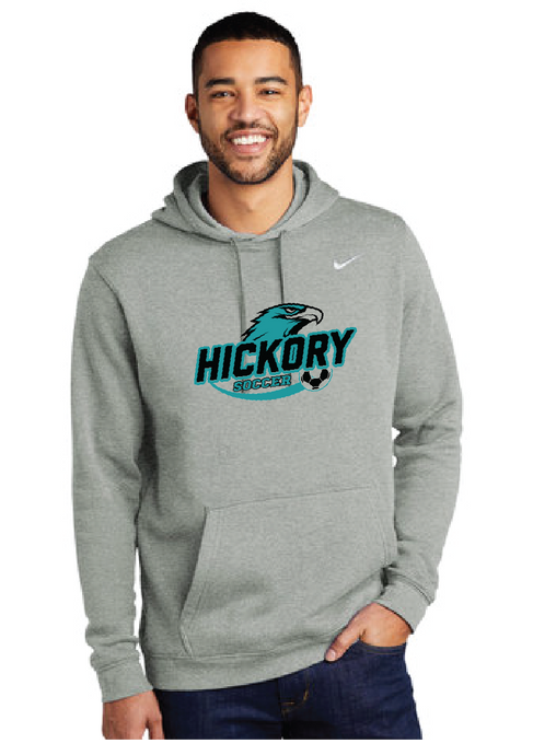 Nike Club Fleece Pullover Hoodie / Dark Grey Heather / Hickory Middle School Soccer