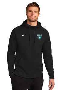 Nike Therma-FIT Pullover Fleece Hoodie / Black / Hickory Middle School Soccer