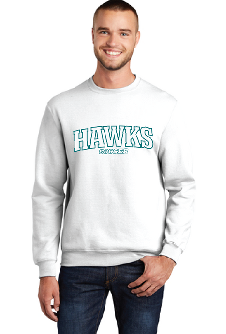 Core Fleece Crewneck Sweatshirt / White / Hickory Middle School Soccer