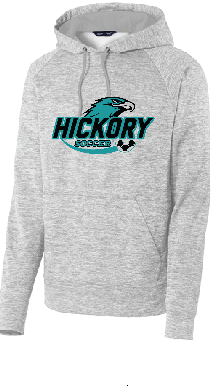 Electric Heather Fleece Hooded Pullover / Silver / Hickory Middle School Soccer