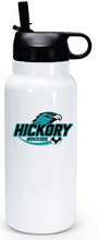30oz Stainless Steel Water Bottle / White / Hickory Middle School Soccer