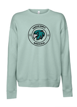 Sponge Fleece Drop Shoulder Crewneck Sweatshirt / Dusty Blue / Hickory Middle School Soccer
