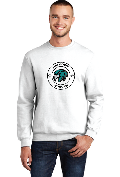 Fleece Crewneck Sweatshirt / White / Hickory Middle School Soccer
