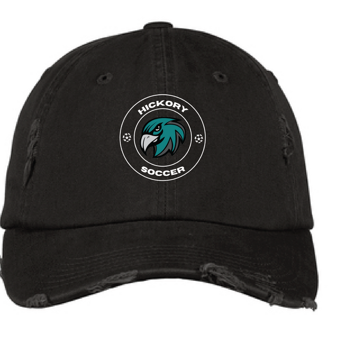 Distressed Trucker Hat / Black / Hickory Middle School Soccer