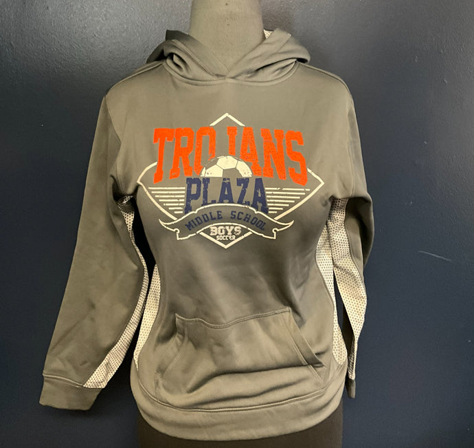 Plaza Middle School Boys Soccer/Charcoal Grey Hoodie