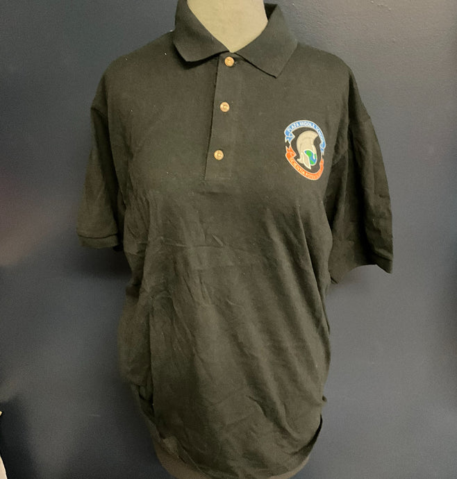 Plaza Middle School/Polo Button Up/Black