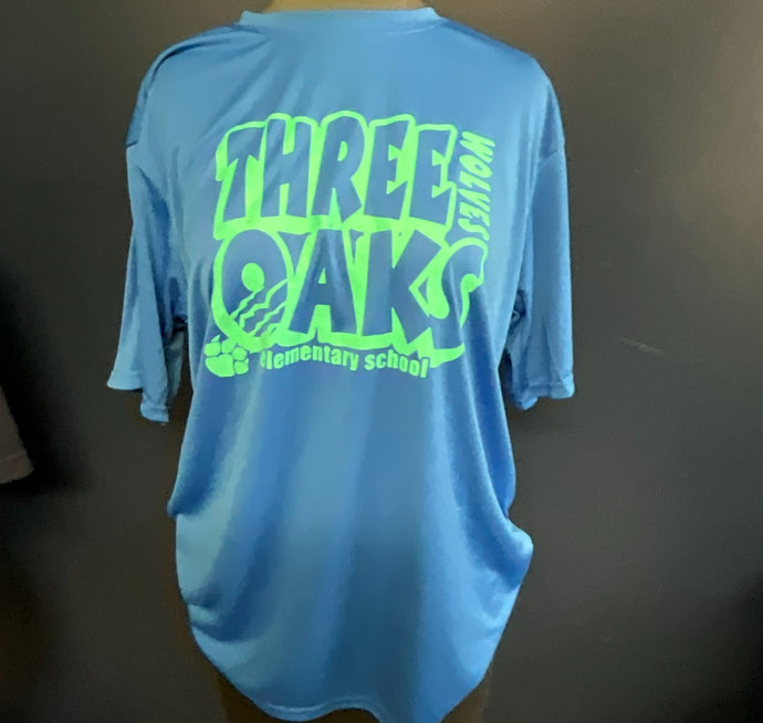 Three Oaks Elementary School/Blue Performance Tee