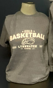 Lynnhaven Middle School Girls Basketball/Heather Navy Short Sleeve/Tri-Blend