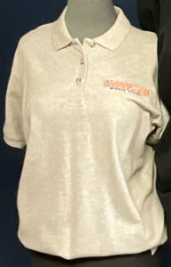 Lynnhaven Middle School/Light Grey Button-Up Polo/Ladies