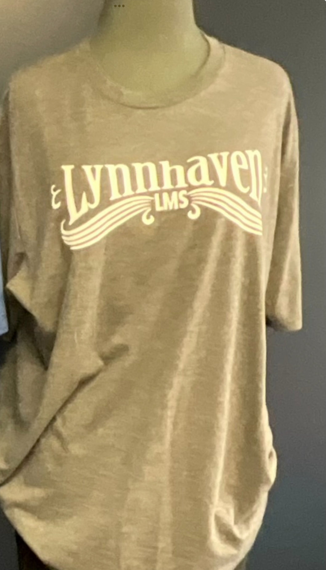 Lynnhaven Middle School/Heather Charcoal Grey/Tri-Blend T-shirt