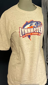 Lynnhaven Middle School Bluefish/Heather Ash/Short Sleeve T-shirt