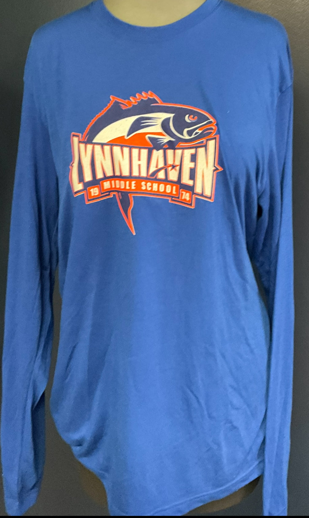 Lynnhaven Middle School Bluefish/Royal Blue/Long Sleeve T-shirt