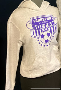 Larkspur Lions Soccer Fleece Hoodie/Ash Heather