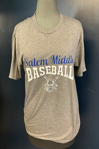 Salem Middle School Baseball/Grey Tri-Blend Tee