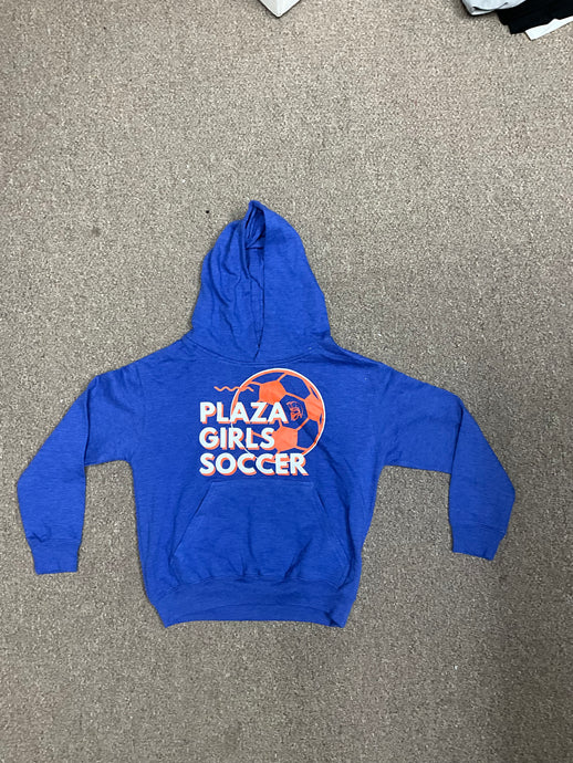 Plaza Middle School Girls Soccer/Royal Blue Hoodie Sweatshirt