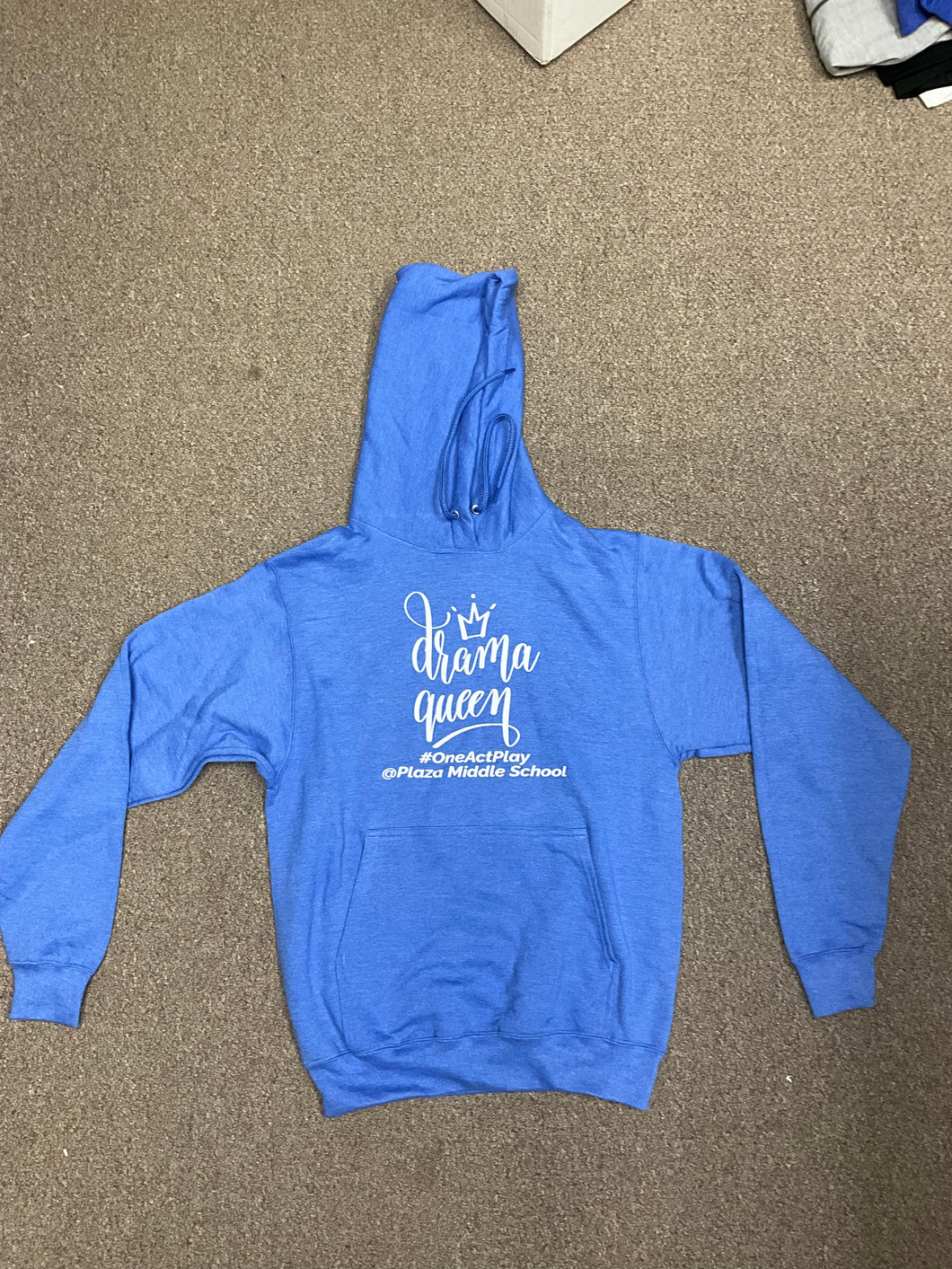 Plaza Middle School Drama Club/Royal Blue Hoodie Sweatshirt