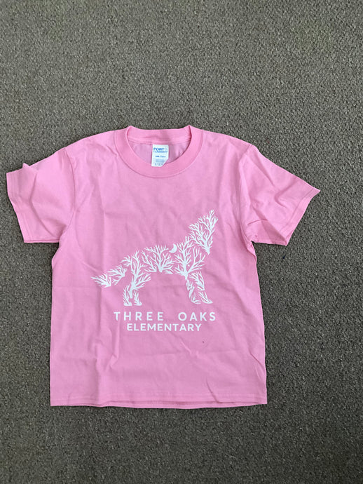 Three Oaks Elementary School/Pink T-Shirt/YOUTH