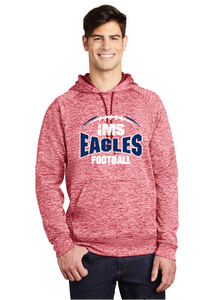 Electric Heather Fleece Hooded Pullover / Deep Red / Independence Middle School Football
