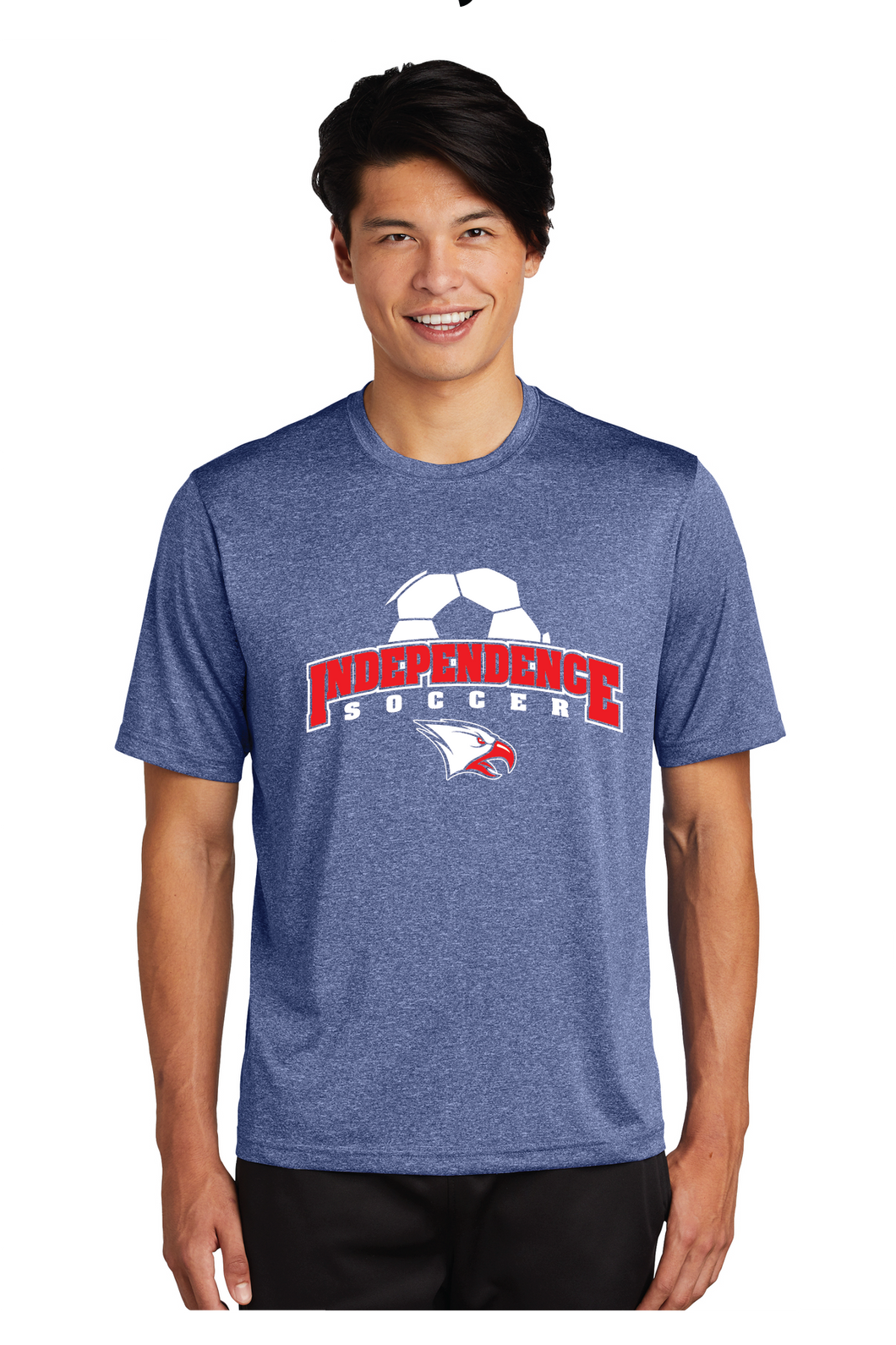 Heather Contender Tee / Navy Heather / Independence Middle School Boys Soccer