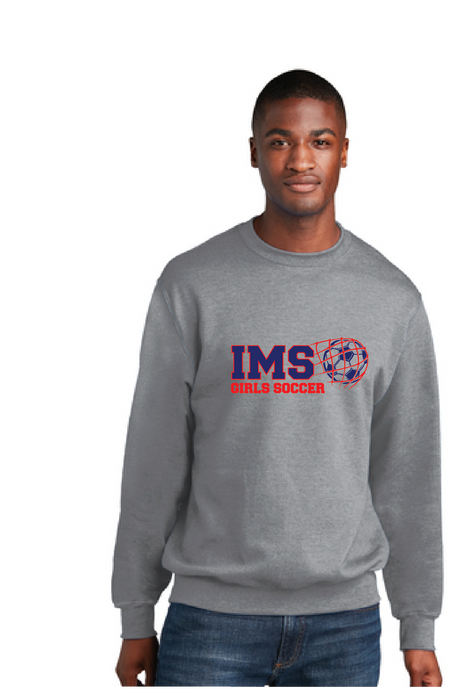 Fleece Crewneck Sweatshirt / Athletic Heather / Independence Middle School Girls Soccer