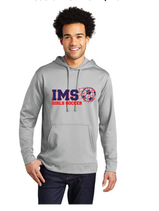 Performance Fleece Pullover Hooded Sweatshirt / Silver / Independence Middle School Girls Soccer