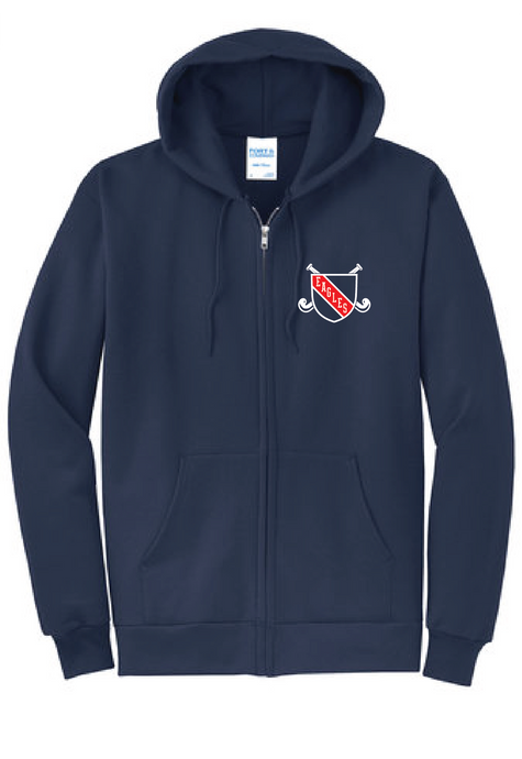 Fleece Full-Zip Hooded Sweatshirt / Navy / Independence Middle School Field Hockey