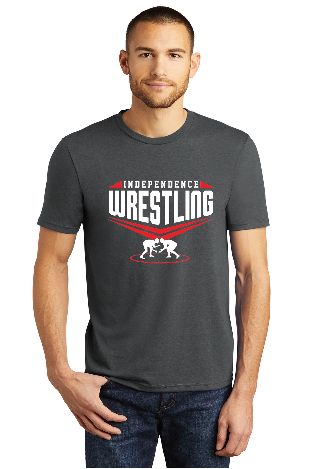 Perfect Tri Tee / Charcoal / Independence Middle School Wrestling