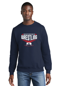 Core Fleece Crewneck Sweatshirt / Navy / Independence Middle School Wrestling
