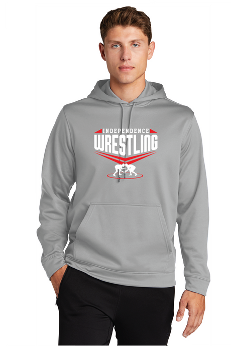 Performance Fleece Hooded Pullover / Silver / Independence Middle School Wrestling