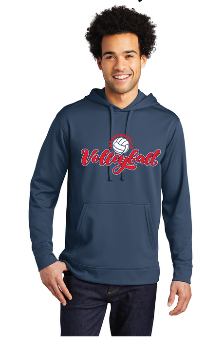 Performance Fleece Pullover Hooded Sweatshirt / Navy  / Independence Middle School Volleyball