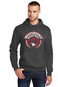 Core Fleece Pullover Hooded Sweatshirt / Dark Heather Charcoal / Independence Middle School Boys Basketball