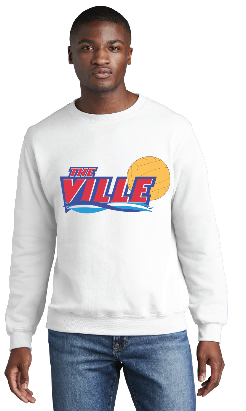 Core Fleece Crewneck Sweatshirt / White / Kempsville High School Water Polo