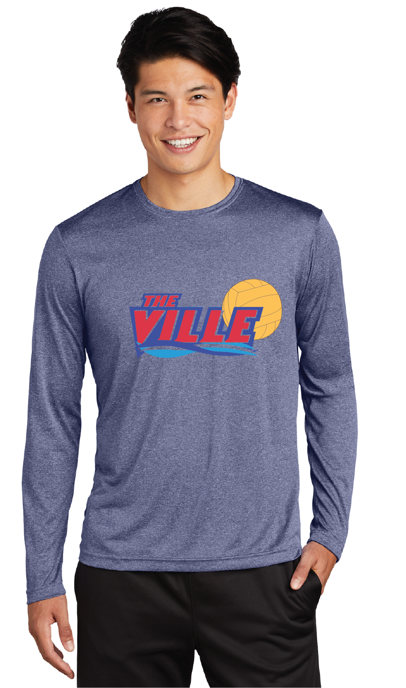 Long Sleeve Heather Contender Tee / Navy Heather / Kempsville High School Water Polo