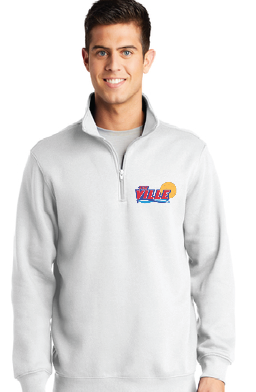 1/4-Zip Sweatshirt / White / Kempsville High School Water Polo