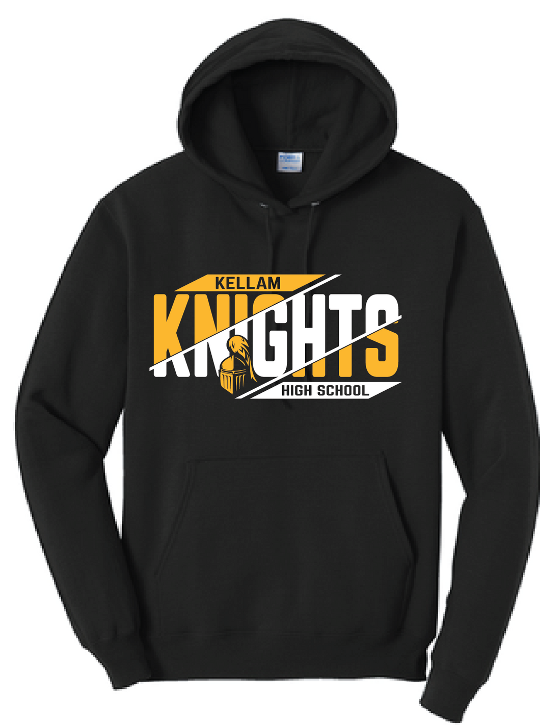 Fleece Pullover Hooded Sweatshirt / Black / Kellam High School