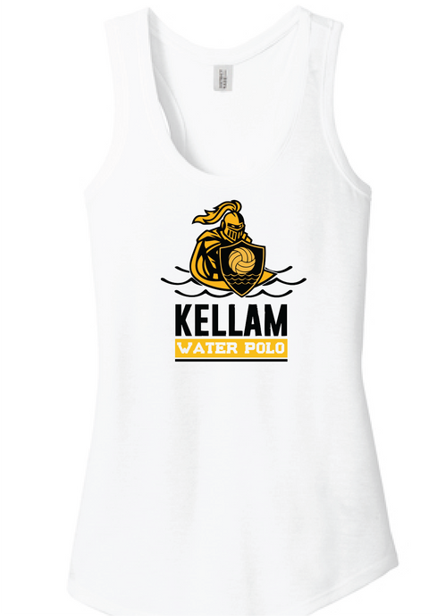Women’s Perfect Tri Racerback Tank / White / Kellam High School Water Polo