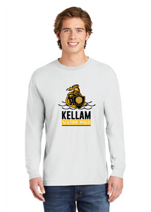 Heavyweight Ring Spun Long Sleeve Tee / White / Kellam High School Water Polo