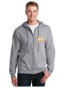 Full-Zip Hooded Sweatshirt / Athletic Heather / Kellam High School Water Polo