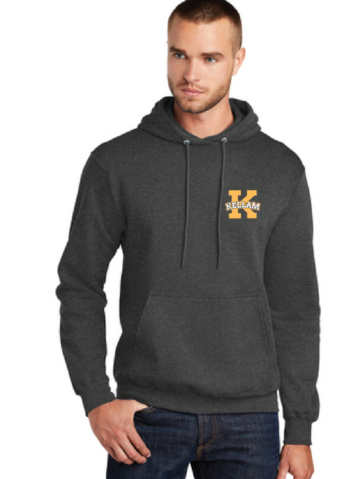 Core Fleece Pullover Hooded Sweatshirt / Dark Heather Grey / Kellam High School Water Polo