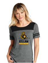 Ladies Tri-Blend Wicking Fan Tee / Black/Dark Grey Heather / Kellam High School Water Polo