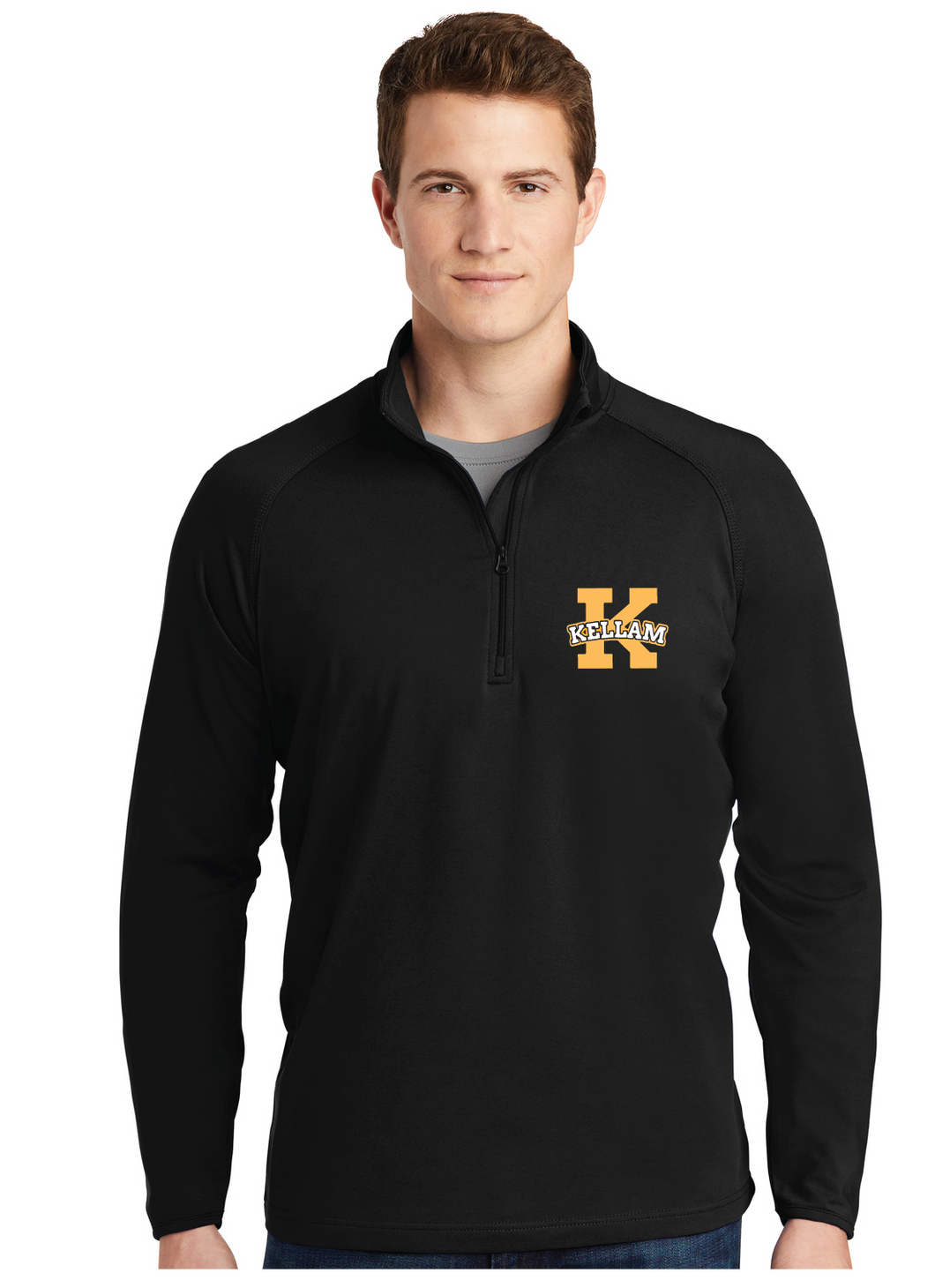 Stretch 1/2-Zip Pullover / Black / Kellam High School Water Polo