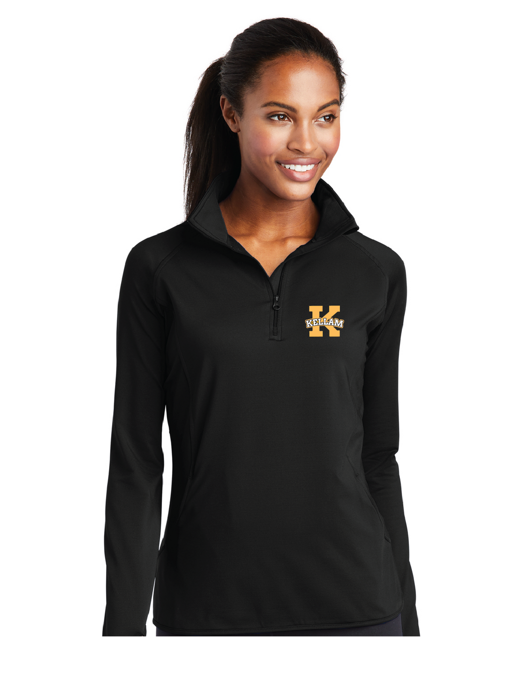 Stretch 1/2-Zip Pullover / Black / Kellam High School Water Polo